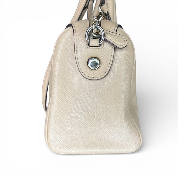 Coach Mini Bennett Satchel Crossgrain Leather in Nude 2-Way Handbag w/ Strap - Picture 5 of 9